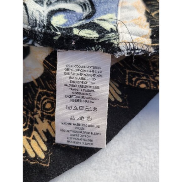 Free people Womens Printed Button-Front Kimono Cardigan Sweater Large Black Boho - Picture 5 of 8